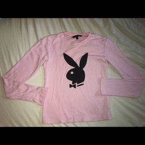 pink playboy bunny long sleeve